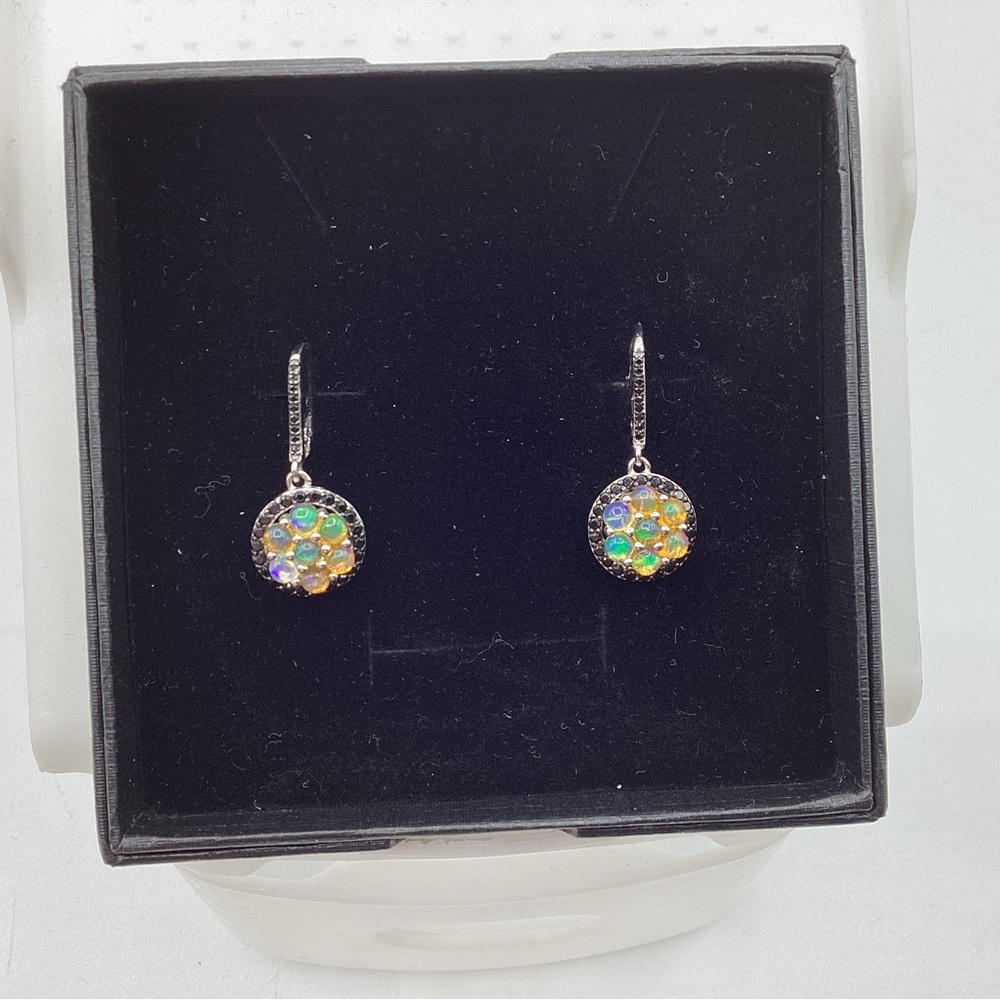 Opal Cluster Dangle Earrings made of Silver (925)